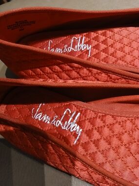 Sam & Libby Quilted Red Ballet Flats